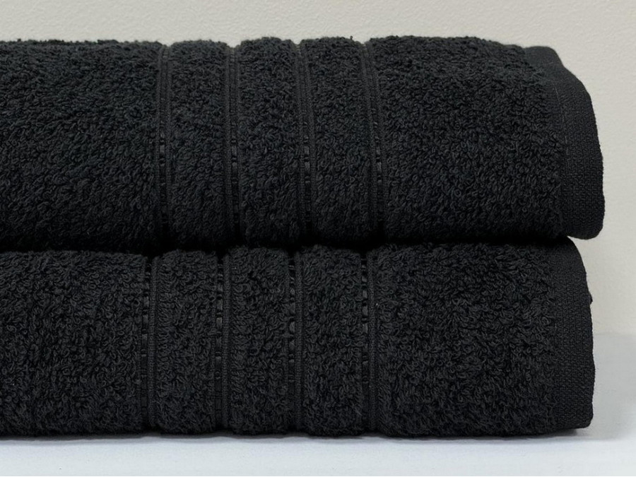Полотенце махровое 70x140 Ecotton Черное 420