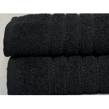 Полотенце махровое 50x90 Ecotton Черное 420