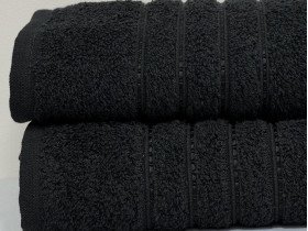 Полотенце махровое 70x140 Ecotton Черное 420