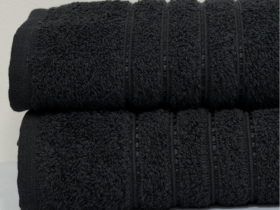 Полотенце махровое 50x90 Ecotton Черное 420