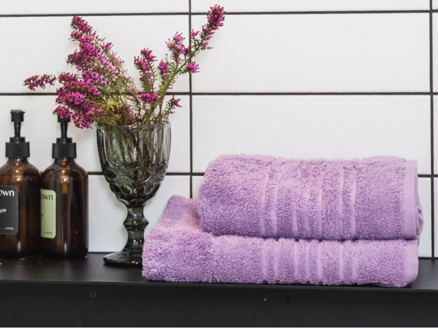 Рушник махровий 70x140 Ecotton Lilac 550