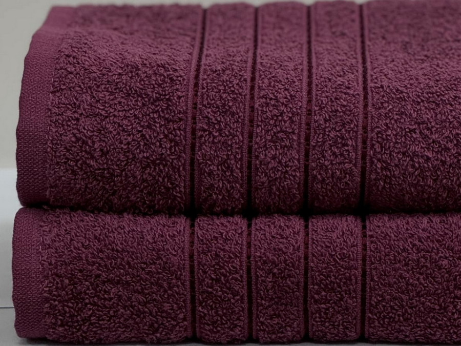Полотенце махровое 70x140 Ecotton Малиновое 420