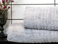 Полотенце махровое 70x140 Ecotton Серое 550