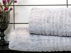 Полотенце махровое 50x100 Ecotton Серое 550