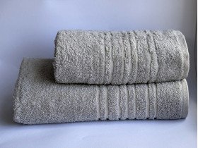 Полотенце махровое 50x100 Ecotton Серое 550