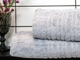Полотенце махровое 50x100 Ecotton Серое 550
