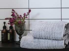 Полотенце махровое 50x100 Ecotton Серое 550