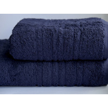 Полотенце махровое 50x100 Ecotton Темно синее 550