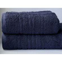 Полотенце махровое 50x100 Ecotton Темно синее 550