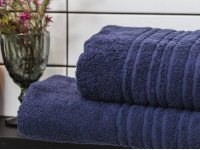 Полотенце махровое 50x100 Ecotton Темно синее 550