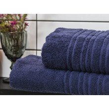 Полотенце махровое 70x140 Ecotton Темно синее 550