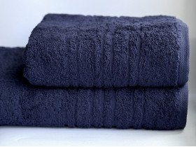 Полотенце махровое 50x100 Ecotton Темно синее 550