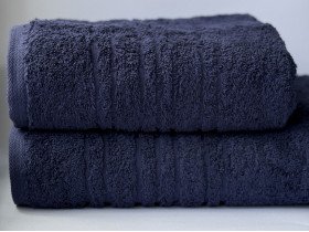 Полотенце махровое 50x100 Ecotton Темно синее 550