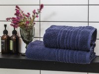 Рушник махровий 70x140 Ecotton Темно синій 550
