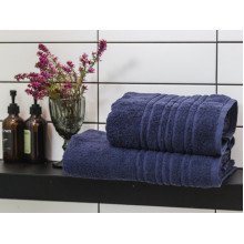 Полотенце махровое 70x140 Ecotton Темно синее 550