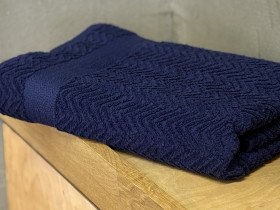 Полотенце махровое 50x80 Узтекс Темно синее