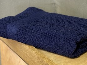 Полотенце махровое 70x130 Узтекс Темно синее