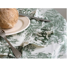 Серветка з рюшами кругла Діаметром 43 см плейсмат Italiano 30497-Green