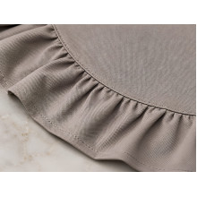 Round napkin with ruffles Diameter 43 cm Placemat gray color grey