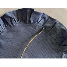 Серветка з рюшами кругла Діаметром 43 см плейсмат синього кольору 4066 Blue