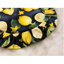 Round ruffled napkin Diameter 43 cm Placemat with lemons Sicily