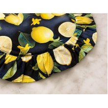 Round ruffled napkin Diameter 43 cm Placemat with lemons Sicily