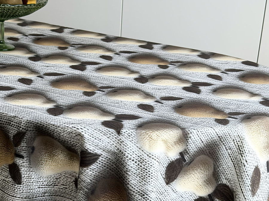 Tablecloth 170x200 Ecotton DUCK 3D with pears 3848-1