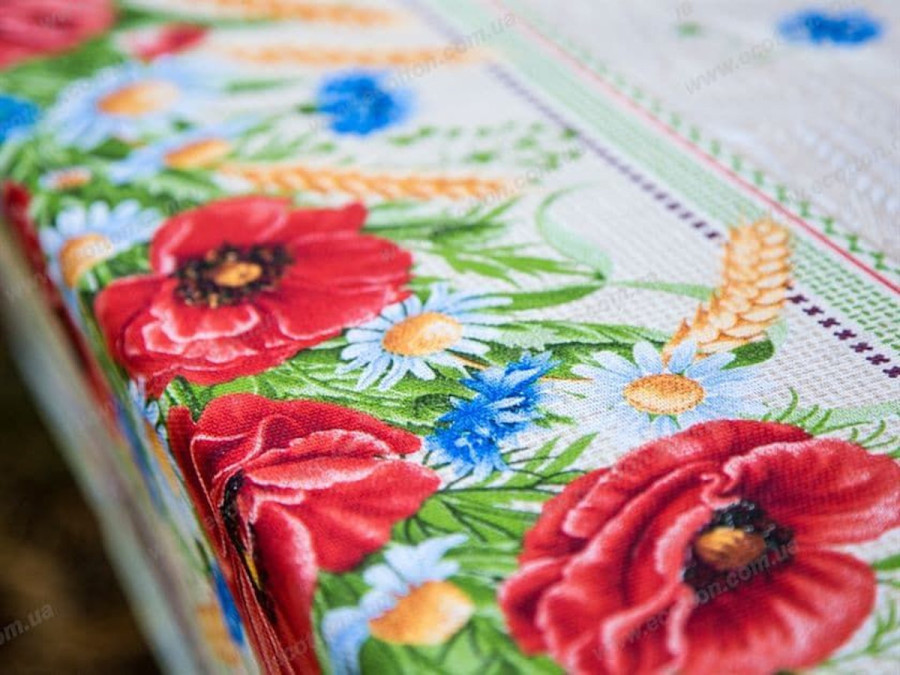 Скатерть 150x180 Ecotton Рогожка Колоски 18752/1
