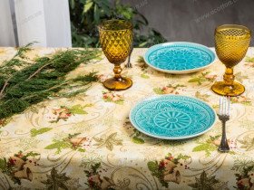 Скатерть 150x180 Ecotton Рогожка Новогодний винтаж 30159/1