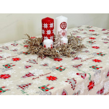 Скатерть 150x180 Ecotton Рогожка Новогодние игрушки