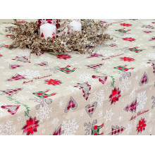 Скатерть 150x180 Ecotton Рогожка Новогодние игрушки