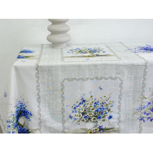 Скатерть 150x150 Ecotton Рогожка Полевые цветы 11998/1