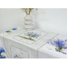 Скатерть 150x150 Ecotton Рогожка Полевые цветы 11998/1