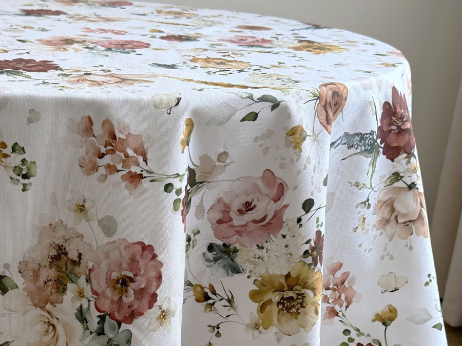Скатертина 170x150 Ecotton DUCK з квітами 7195-1