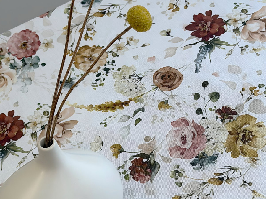 Скатертина 170x150 Ecotton DUCK з квітами 7195-1