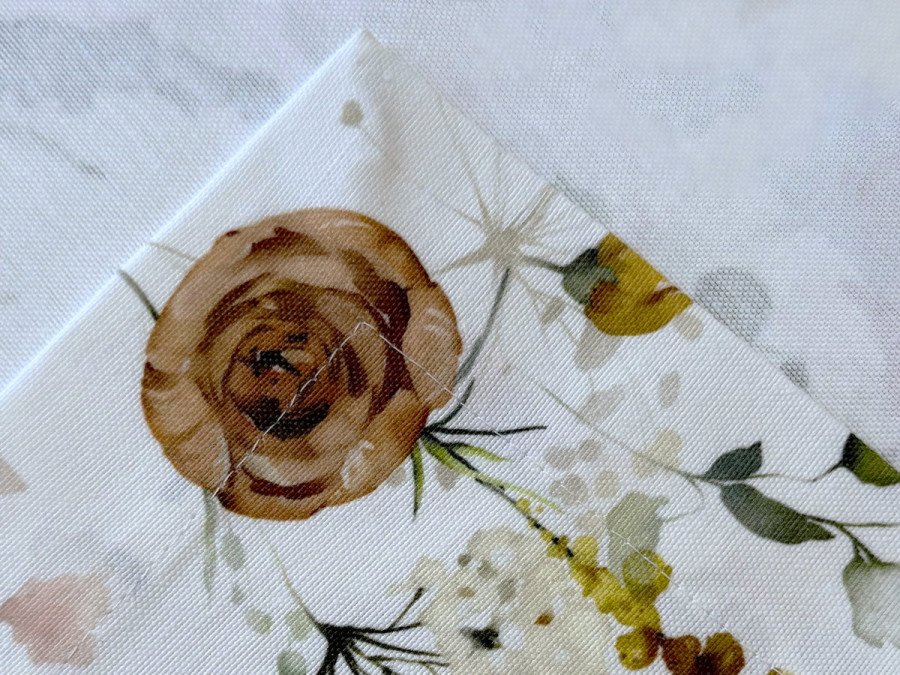 Скатертина 170x150 Ecotton DUCK з квітами 7195-1