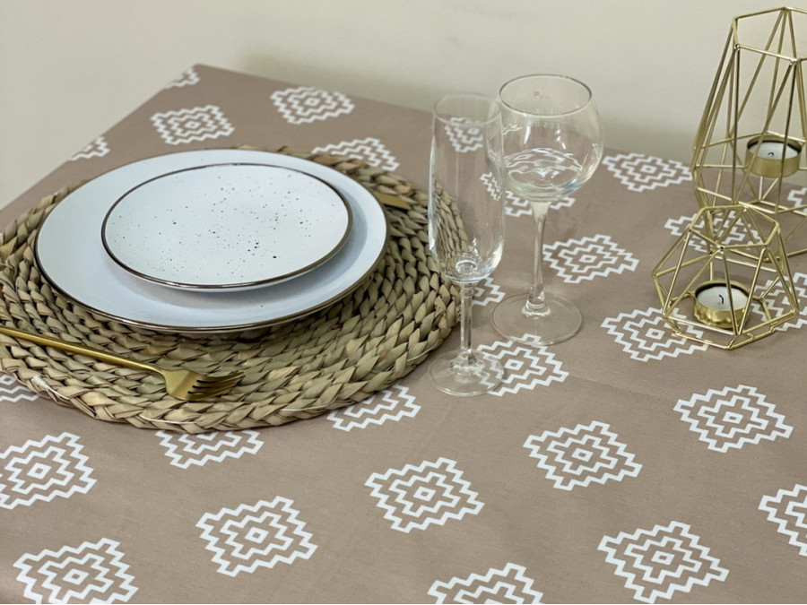 Скатерть 170x200 Ecotton DUCK Бежевая 1003-11