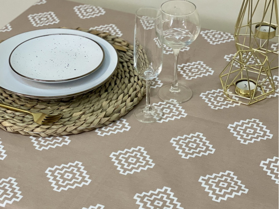 Скатерть 170x200 Ecotton DUCK Бежевая 1003-11