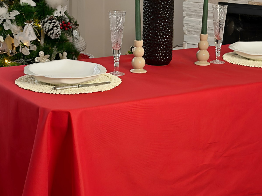 Tablecloth 170x200 Ecotton DUCK Red 4070
