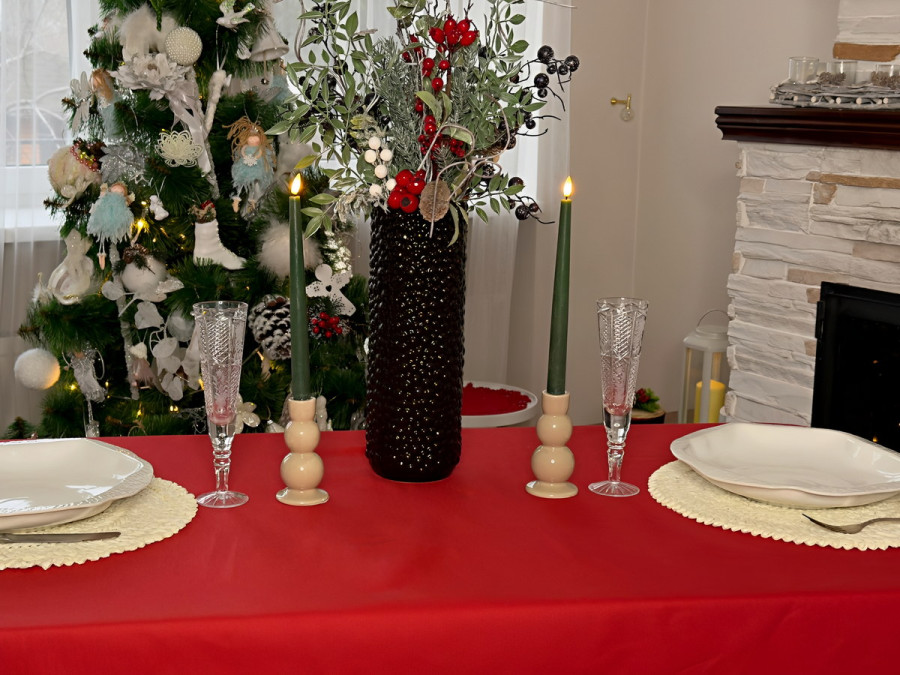 Tablecloth 170x200 Ecotton DUCK Red 4070