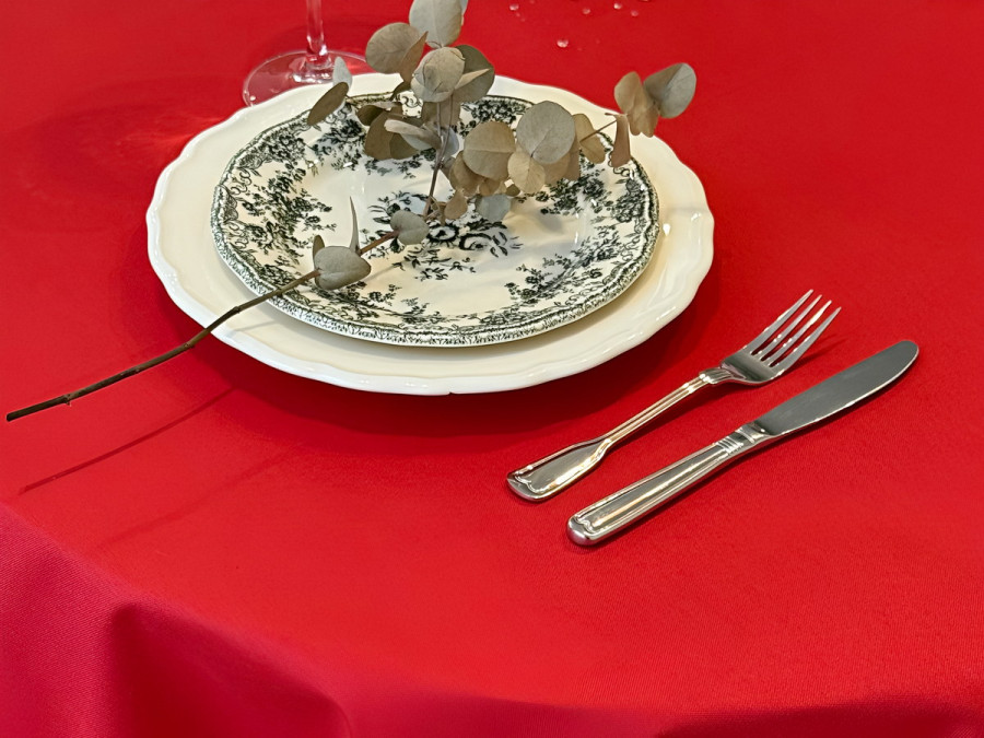 Tablecloth 170x200 Ecotton DUCK Red 4070