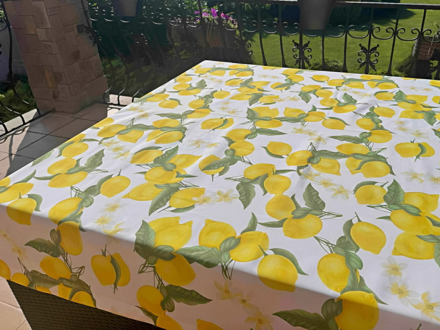 Tablecloth 170x200 Ecotton DUCK Lemons