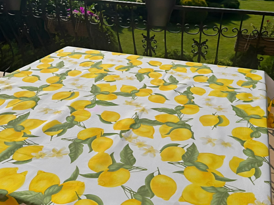 Tablecloth 170x200 Ecotton DUCK Lemons