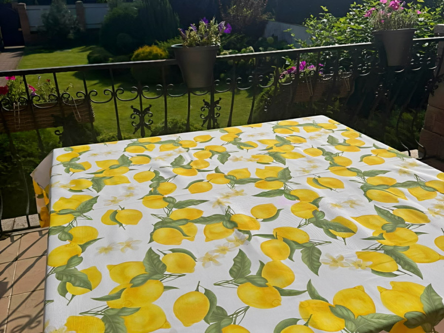 Tablecloth 170x200 Ecotton DUCK Lemons