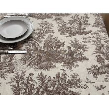 Скатерть 170x150 Ecotton DUCK Люди в кустах Бежевая 30497