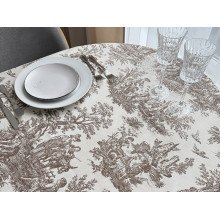 Скатерть 170x150 Ecotton DUCK Люди в кустах Бежевая 30497