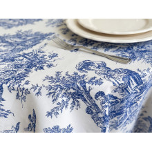 Tablecloth 170x200 Ecotton DUCK People in the bushes Blue 30497