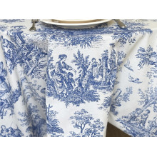 Tablecloth 170x200 Ecotton DUCK People in the bushes Blue 30497