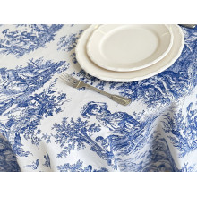 Tablecloth 170x200 Ecotton DUCK People in the bushes Blue 30497