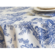 Tablecloth 170x200 Ecotton DUCK People in the bushes Blue 30497